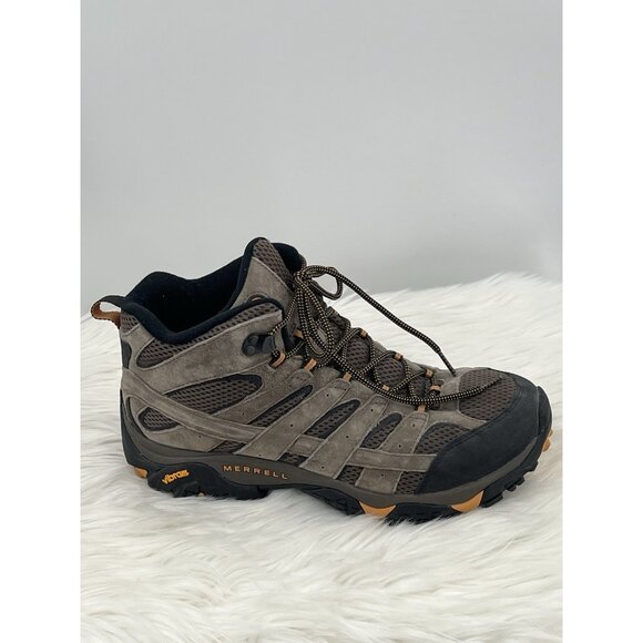 Men’s Merrell Mid-Hiking Boots Size 11.5 Wide Vibram Sole J06045W Outdoor - Picture 2 of 16